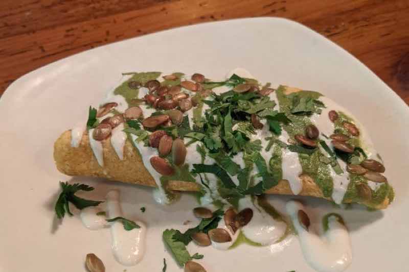 vegan quesadilla tasting during mission district food tour